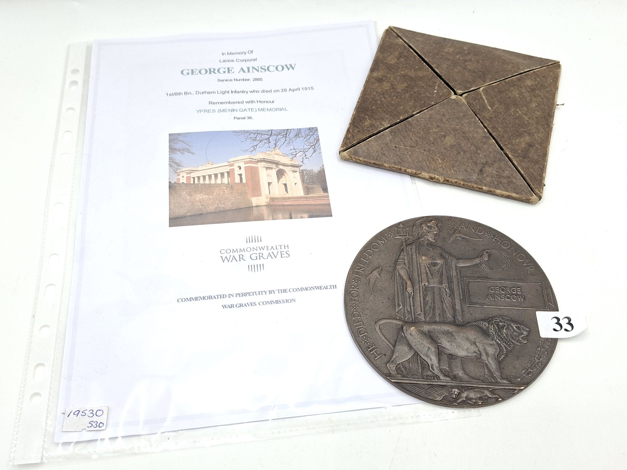 WWI DEATH PENNY