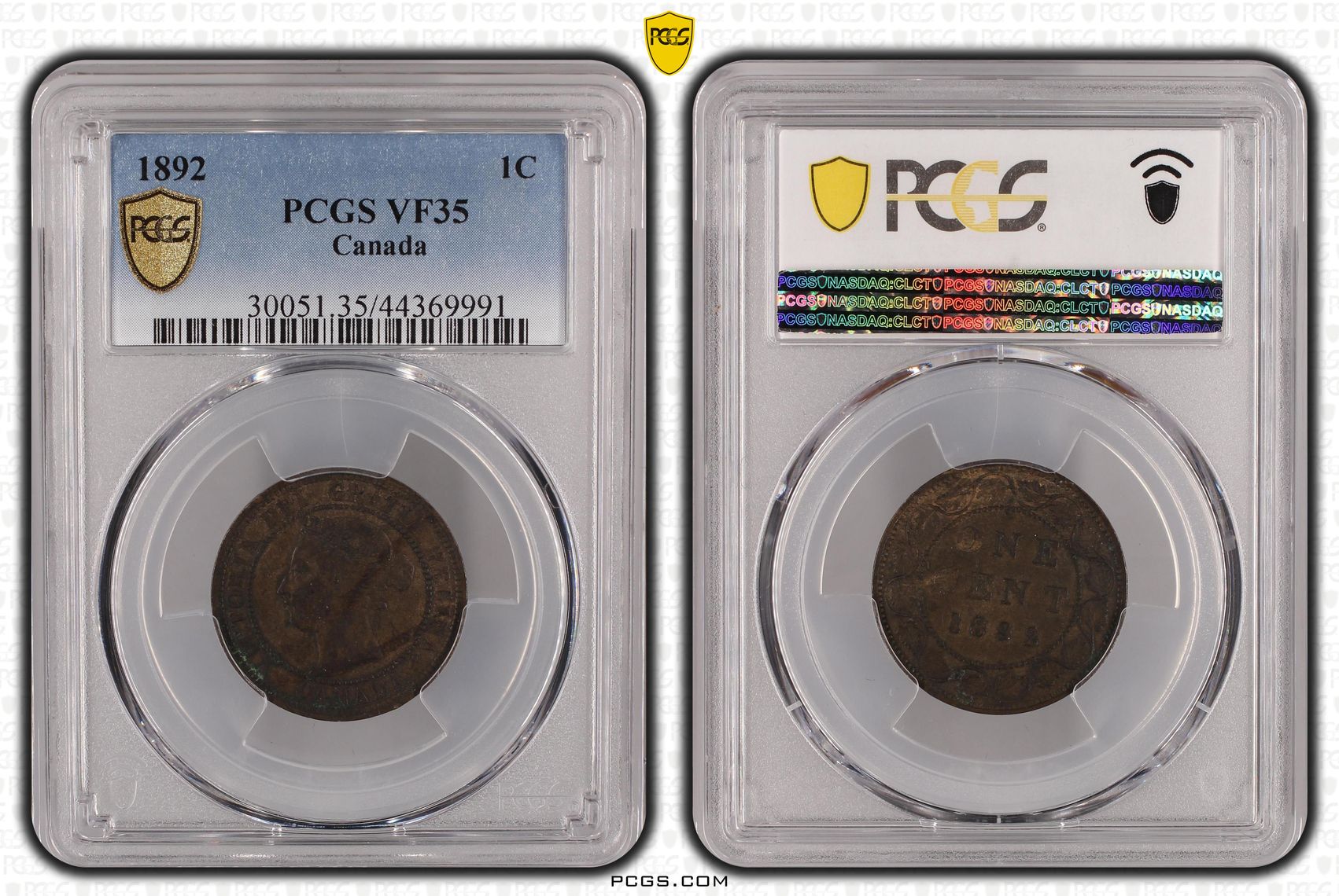 Canada, One Cent, 1892, PCGS VF35BN