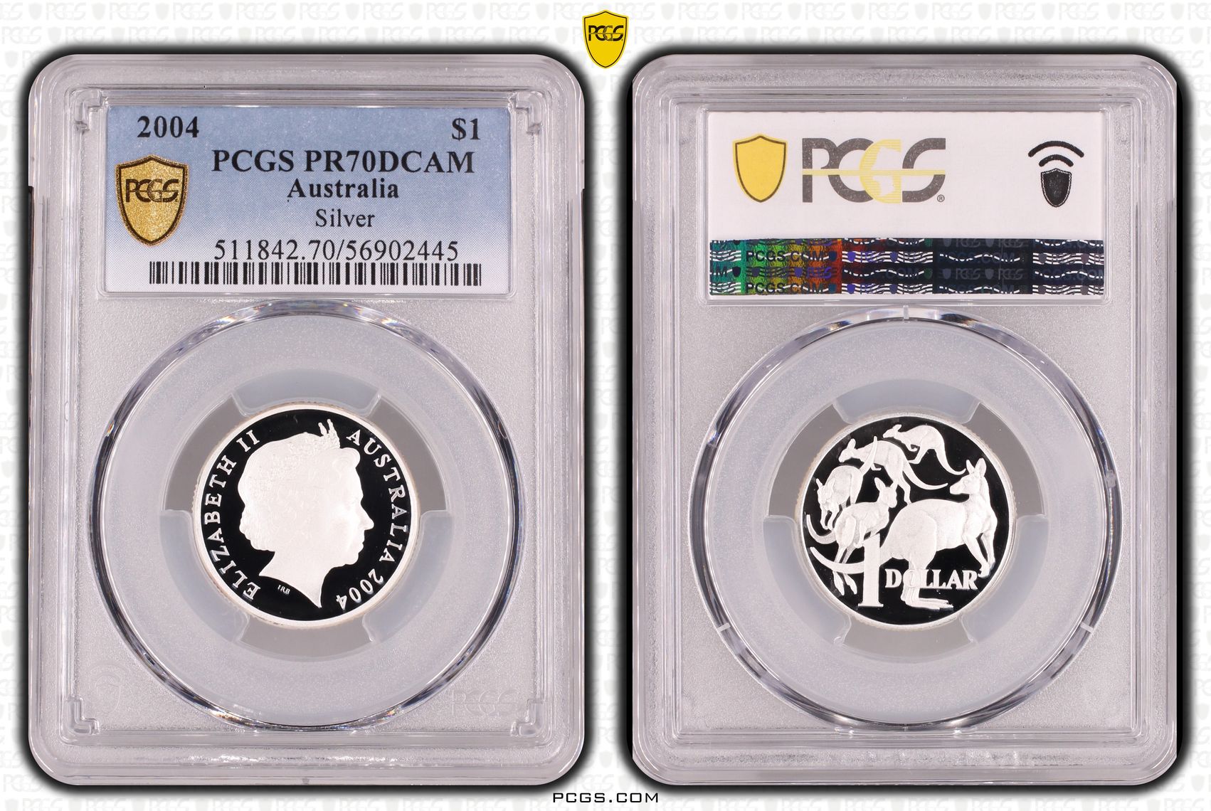 Silver, One Dollar, 2004, PCGS PR70DCAM