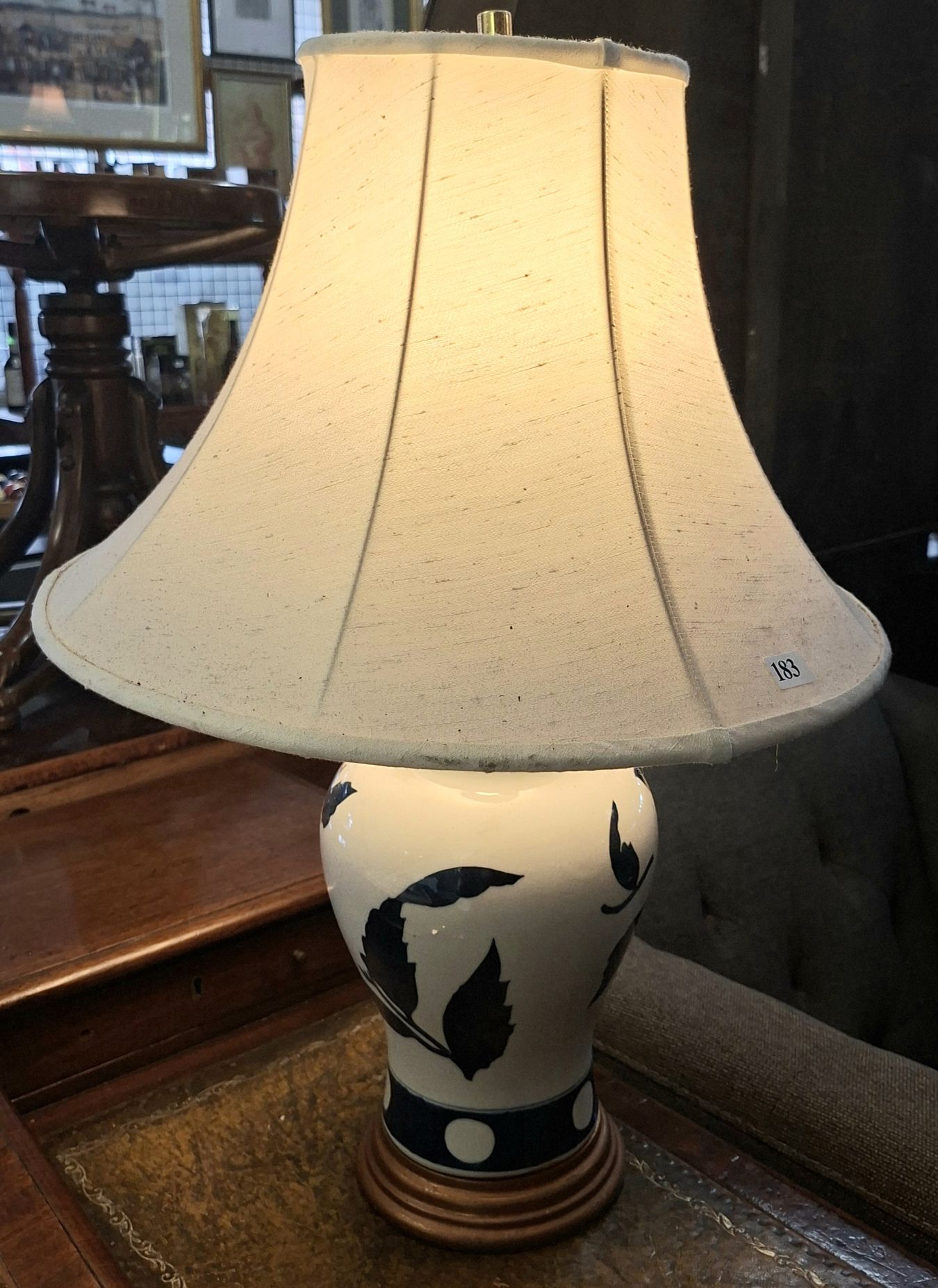 Modern Blue And White Ceramic Lamp