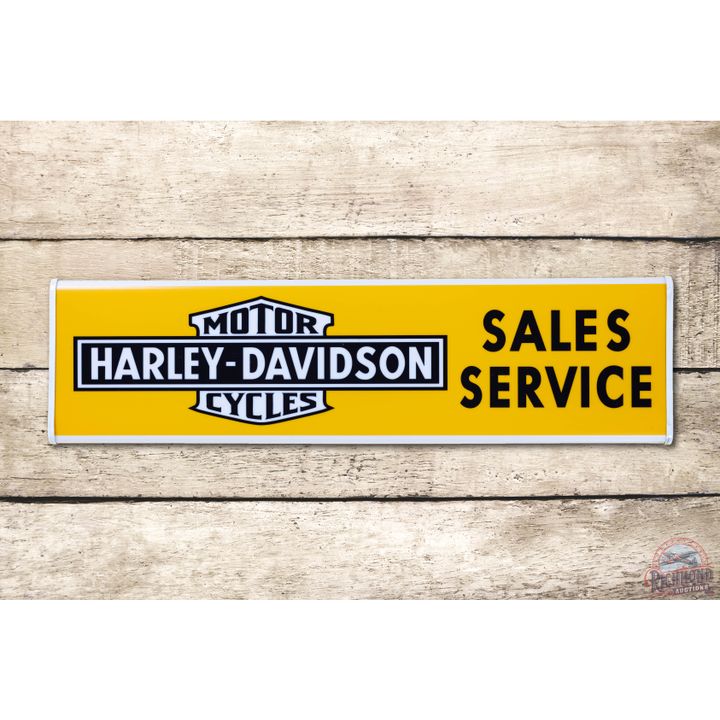 NOS Harley Davidson Cycles Sales & Service Plastic Lighted Sign