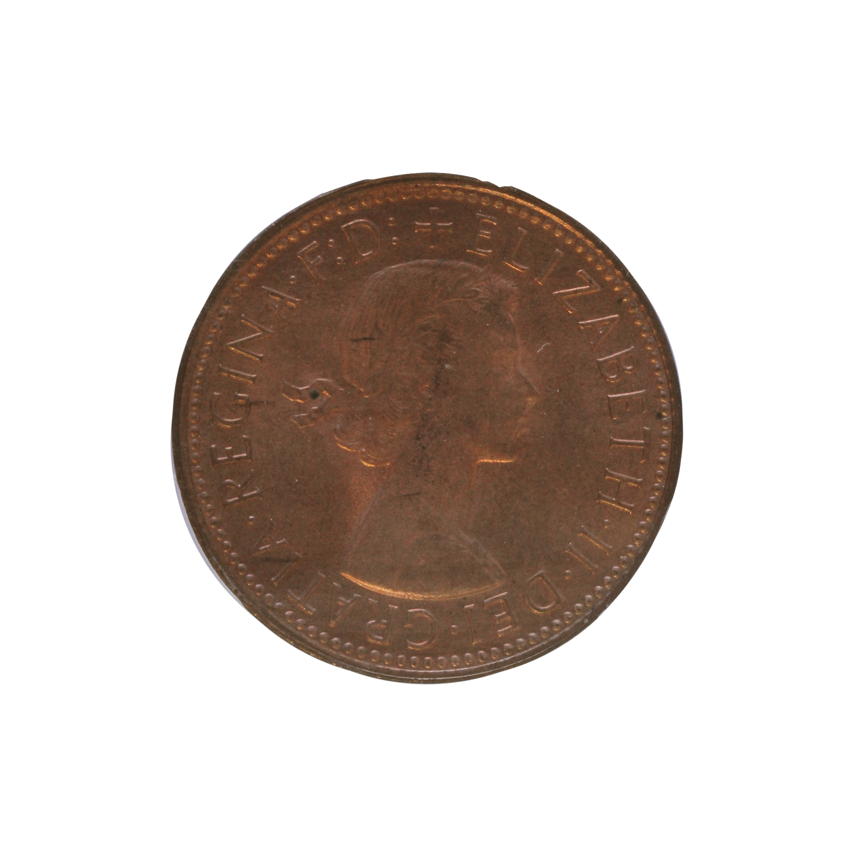 Elizabeth II, Halfpenny, 1963(P), MS 65 RD