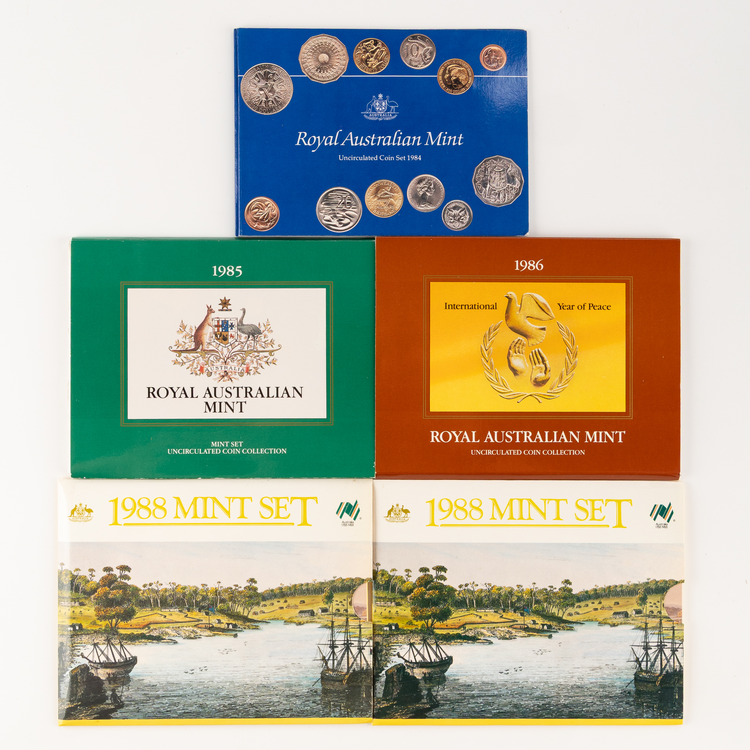 13 · Elizabeth II, One Cent - Two Dollars, 1984 - 1988,  UNC