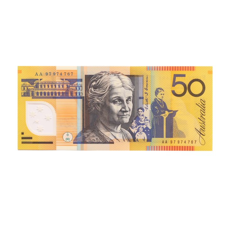 First Prefix - MacFarlane/Evans, Fifty Dollars, 1997 Uncirculated