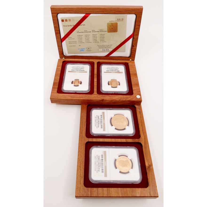 South Africa Gold First Strike Proof Krugerrand Set 2010, NGC PF69 Ultra Cameo