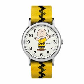TIMEX WEEKENDER PEANUTS PEANUTS MENS YELLOW STRAP WATCH TW2R41100JT