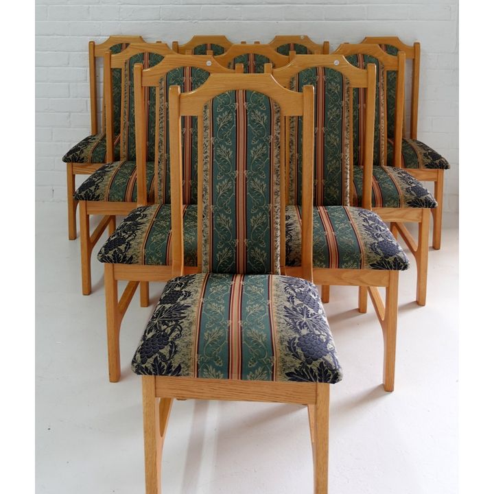 SET OF 10 DINING CHAIRS