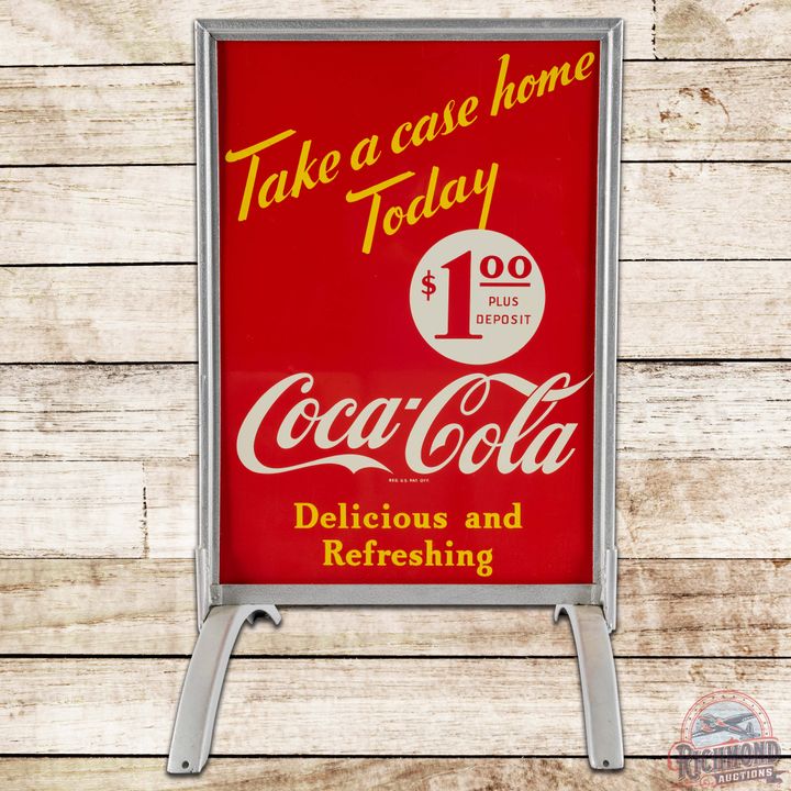 Coca Cola Delicious and Refreshing DS Tin Curb Sign