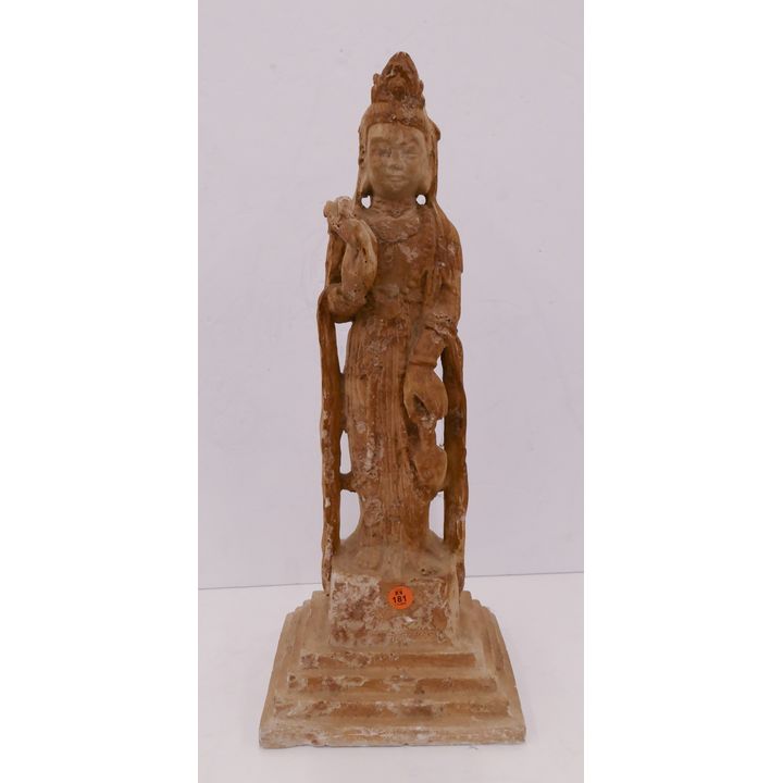 Chalkware Guanyin Statue- 20''
