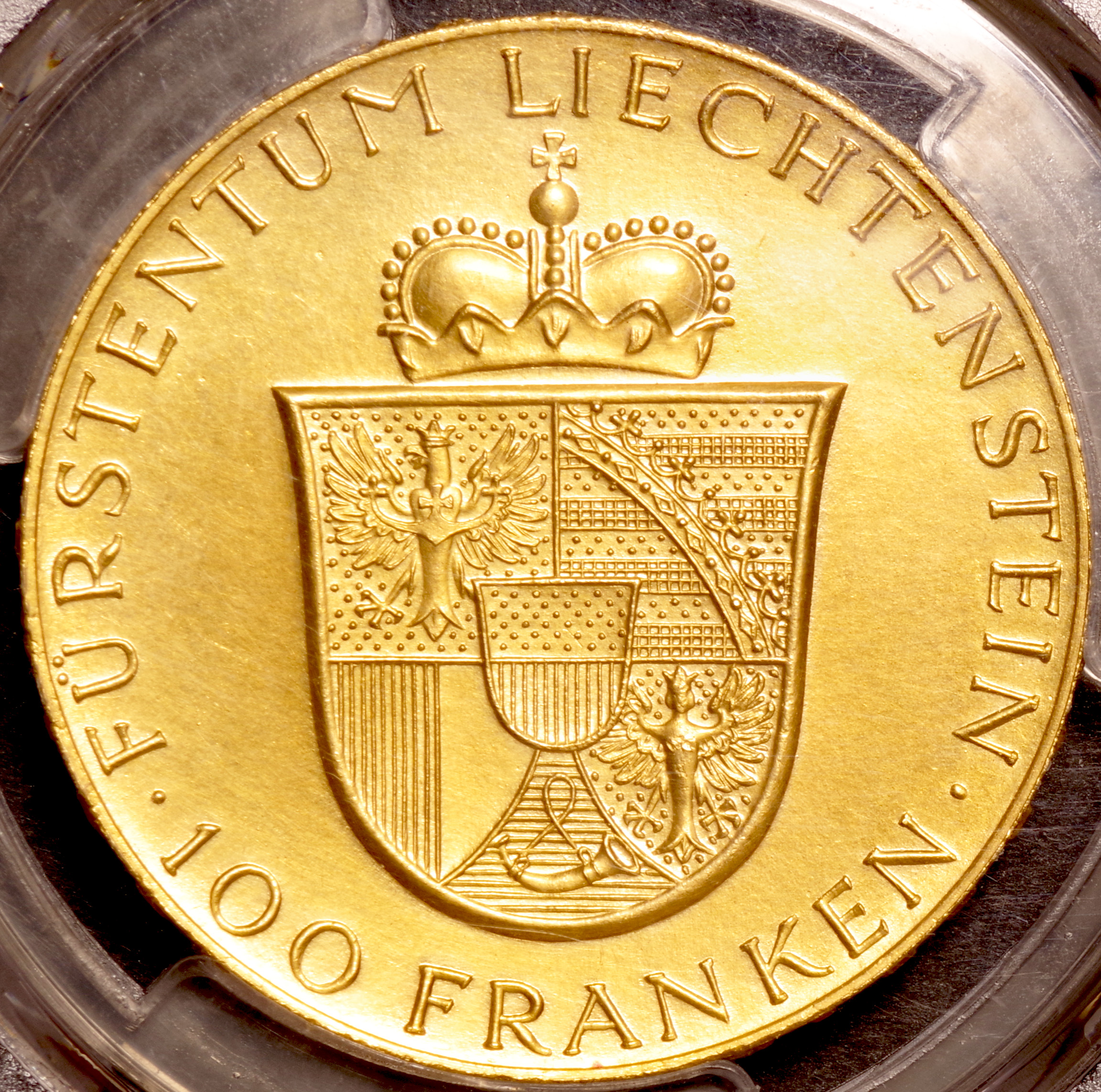 Liechtenstein-リヒテンシュタイン Gold 100 Franken フランツ