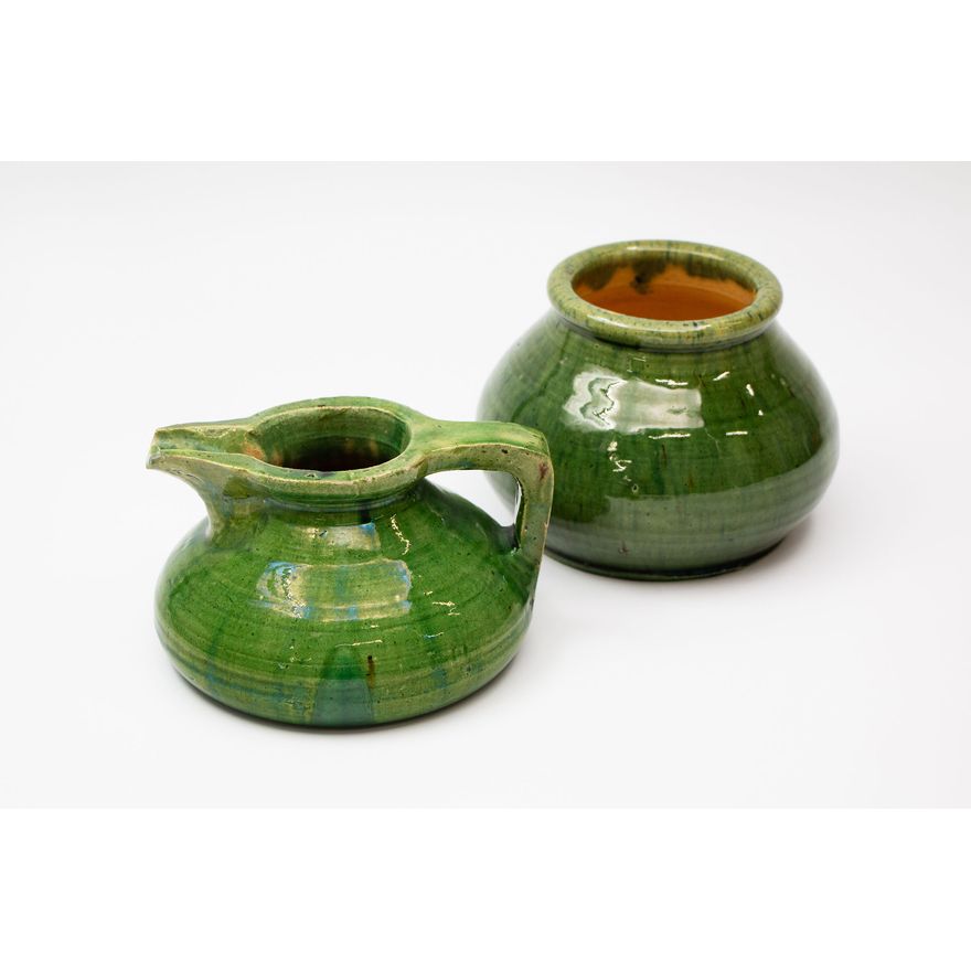 Jova Rancich / Joseph Radonich - Green glazed squat jug
