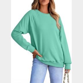DOKOTOO WOMENS SWEATSHIRT 2024 CREWNECK LONG SLEEVE CASUAL LOOSE PULLOVER SWEATSHIRTS TOPS SHIRTS BLUE M