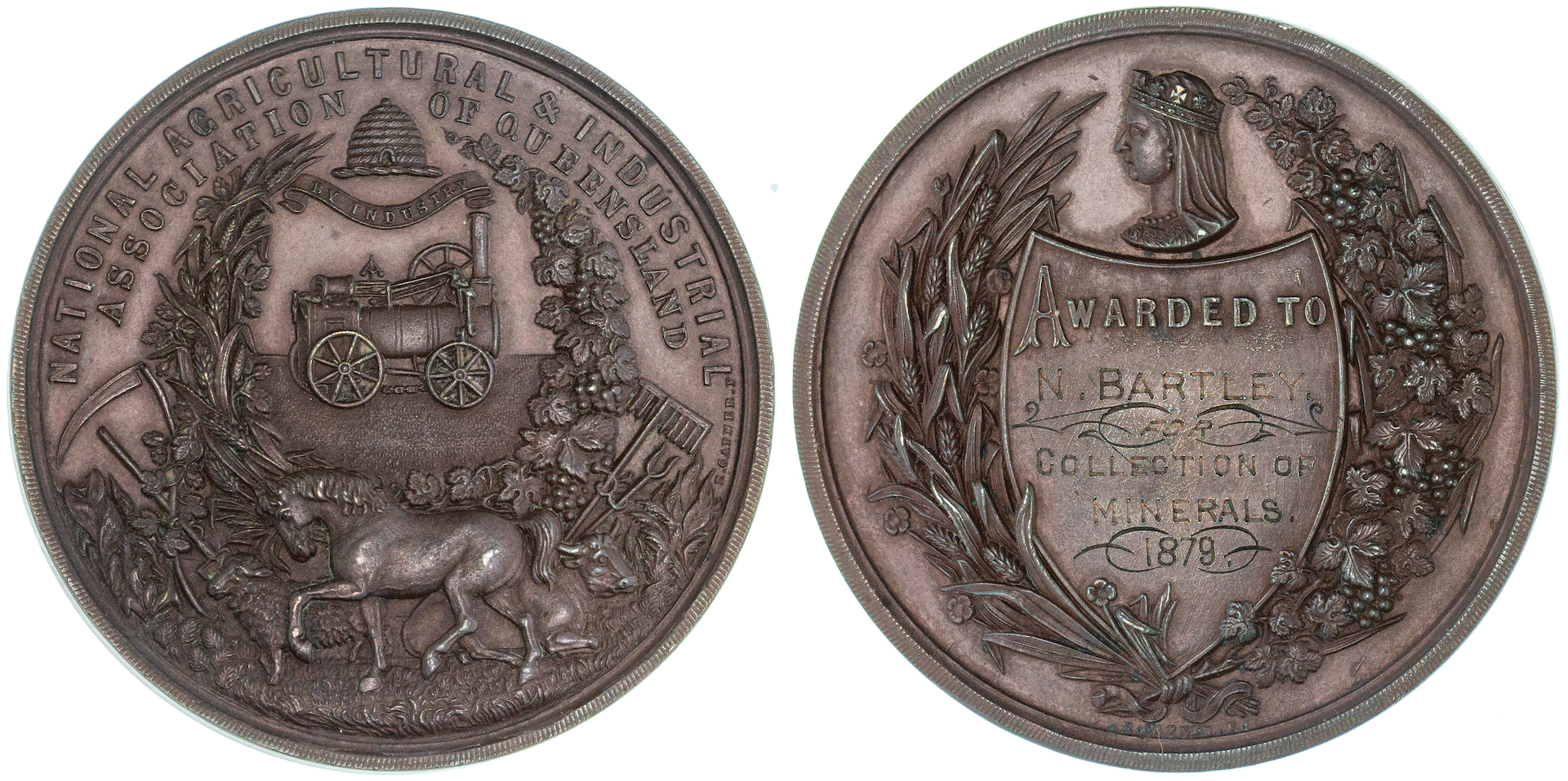 427 · Queensland Agricultural Show Medal, 1879, gEF