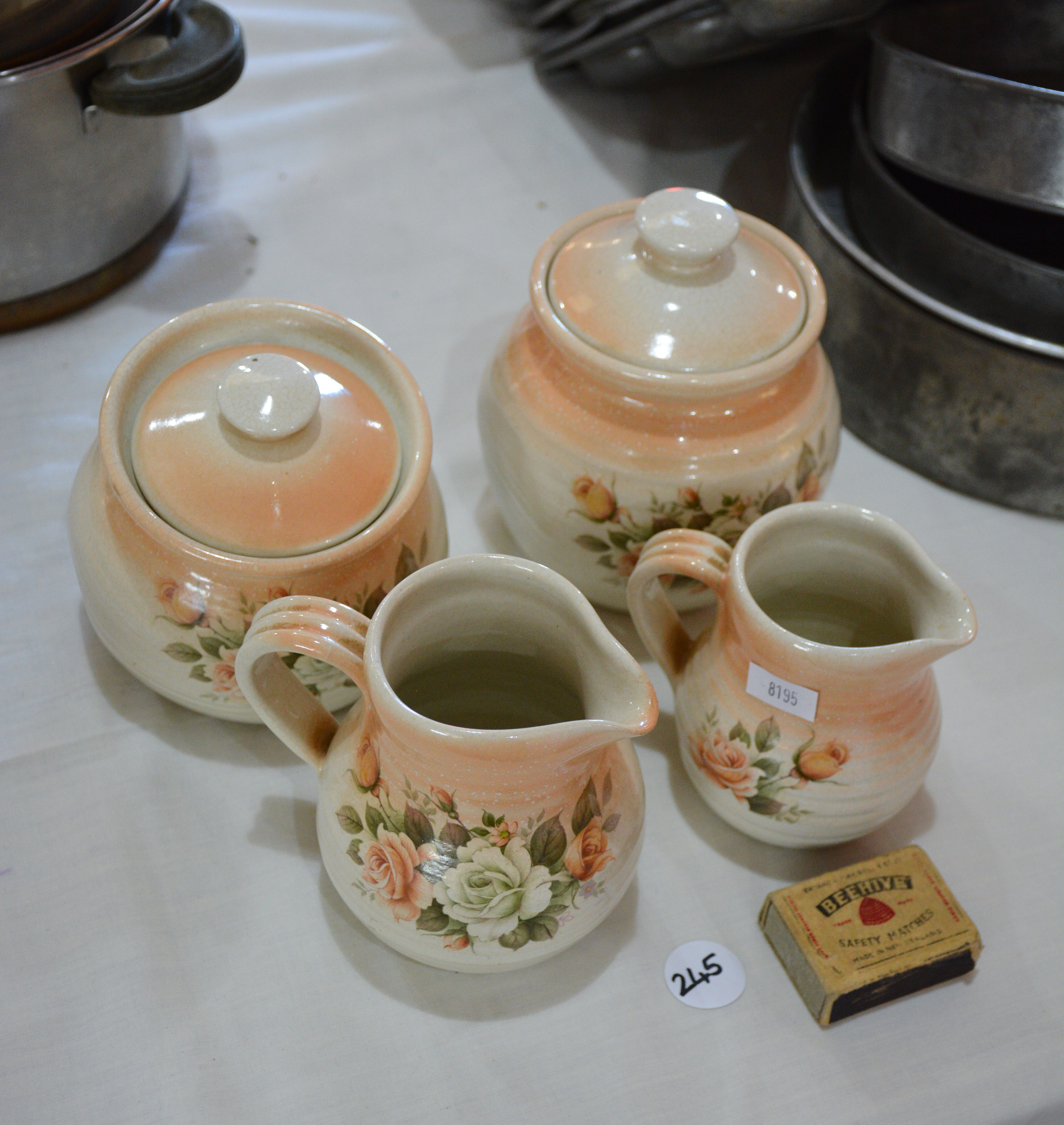 Ceramic Sugar Pots and Milk/Cream Jugs — sold at auction in New Zealand for $5