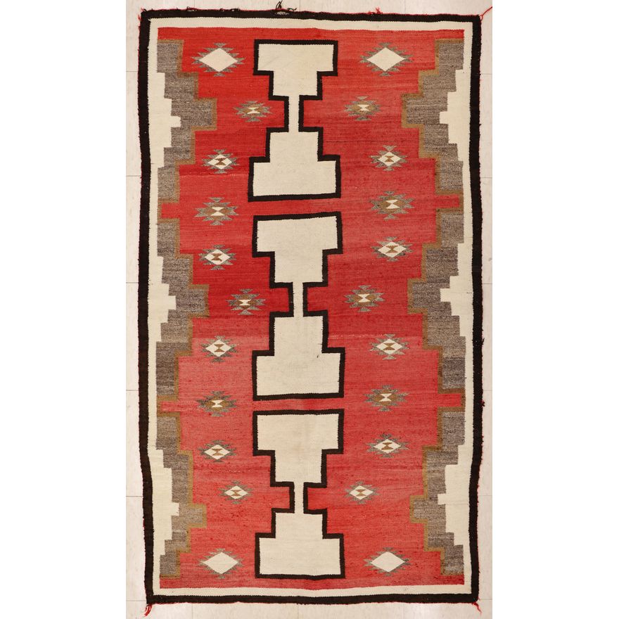 Old Navajo Geometric Wool Rug