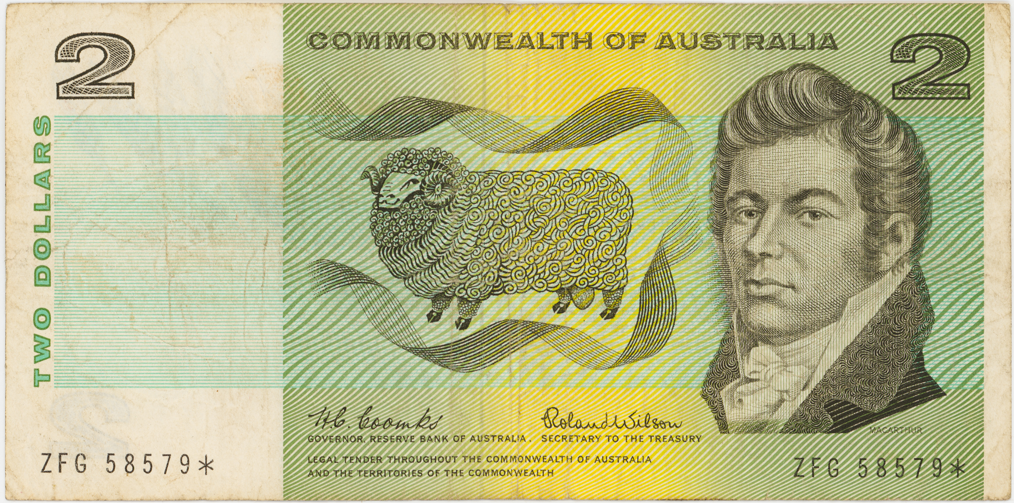 Coombs/Wilson, Two Dollars, 1966, Fine