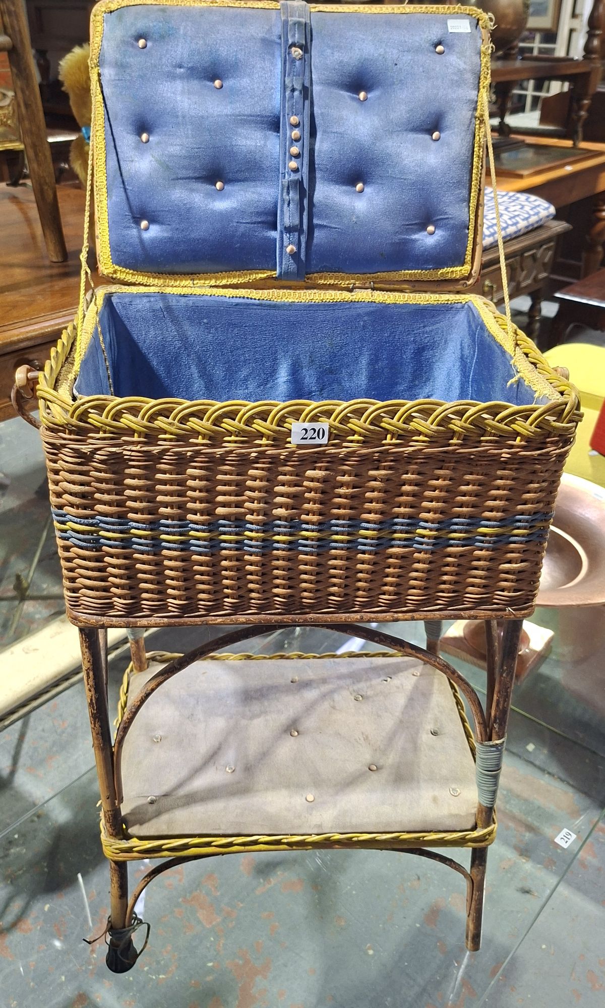 Vintage Sewing Box With Stand