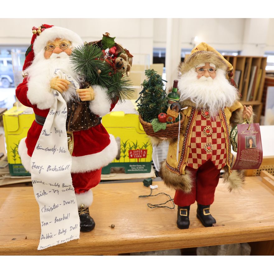 2pc Karen Didion Designer Santa Dolls 20'' Approx.