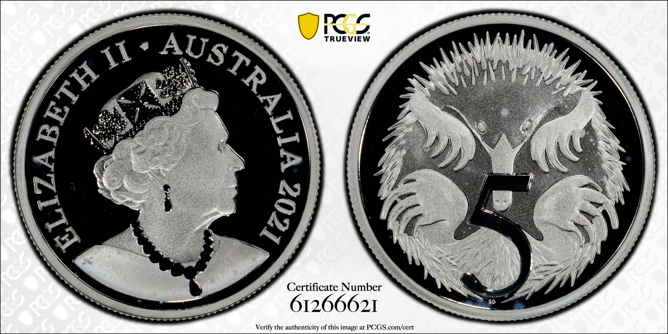 Silver, Five Cent, 2021, PCGS PR69DCAM