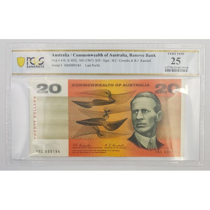 LAST PREFIX - CoA C/R $20 Note (VF 25)