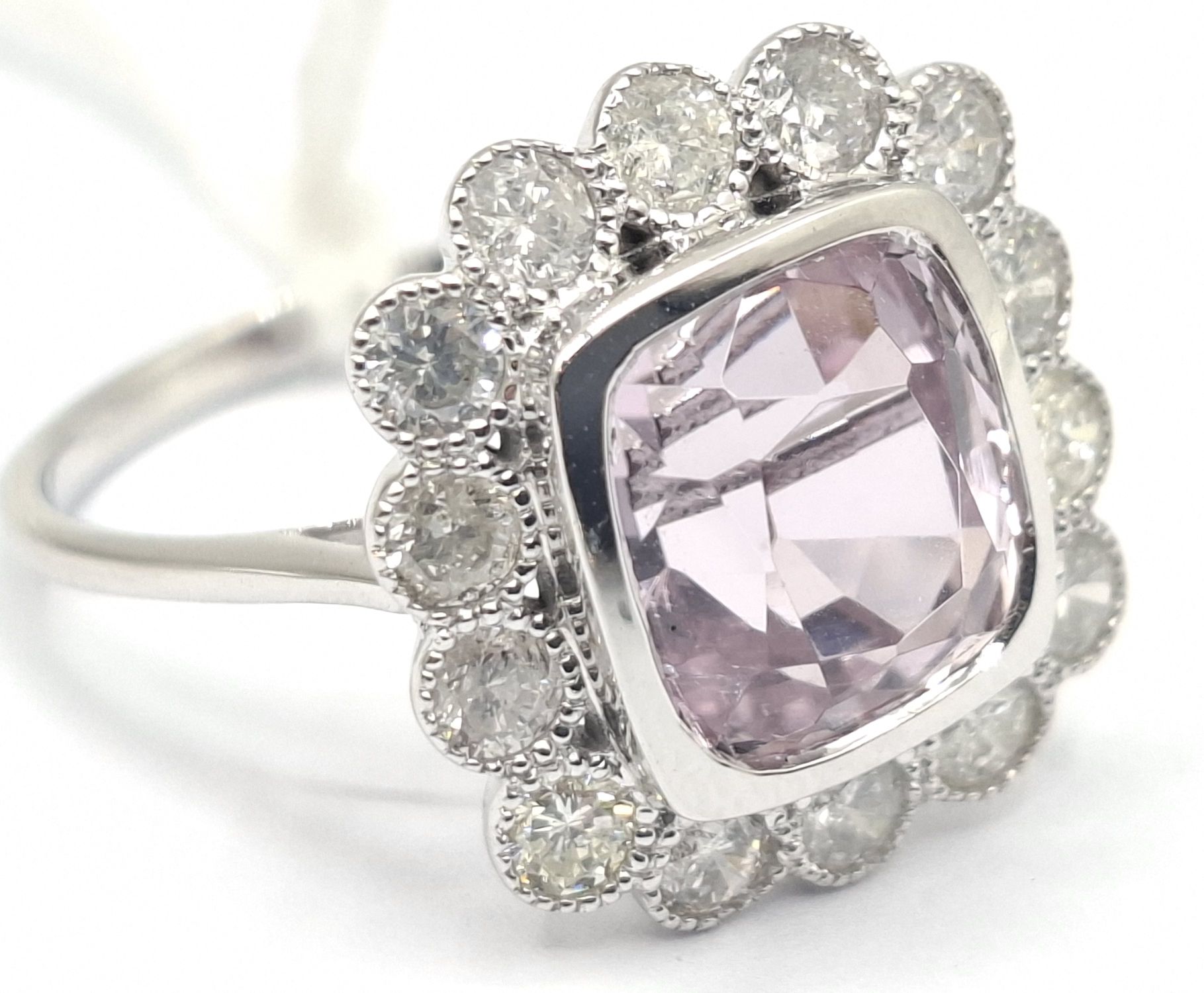 334 · 14K WHITE GOLD HALO RING