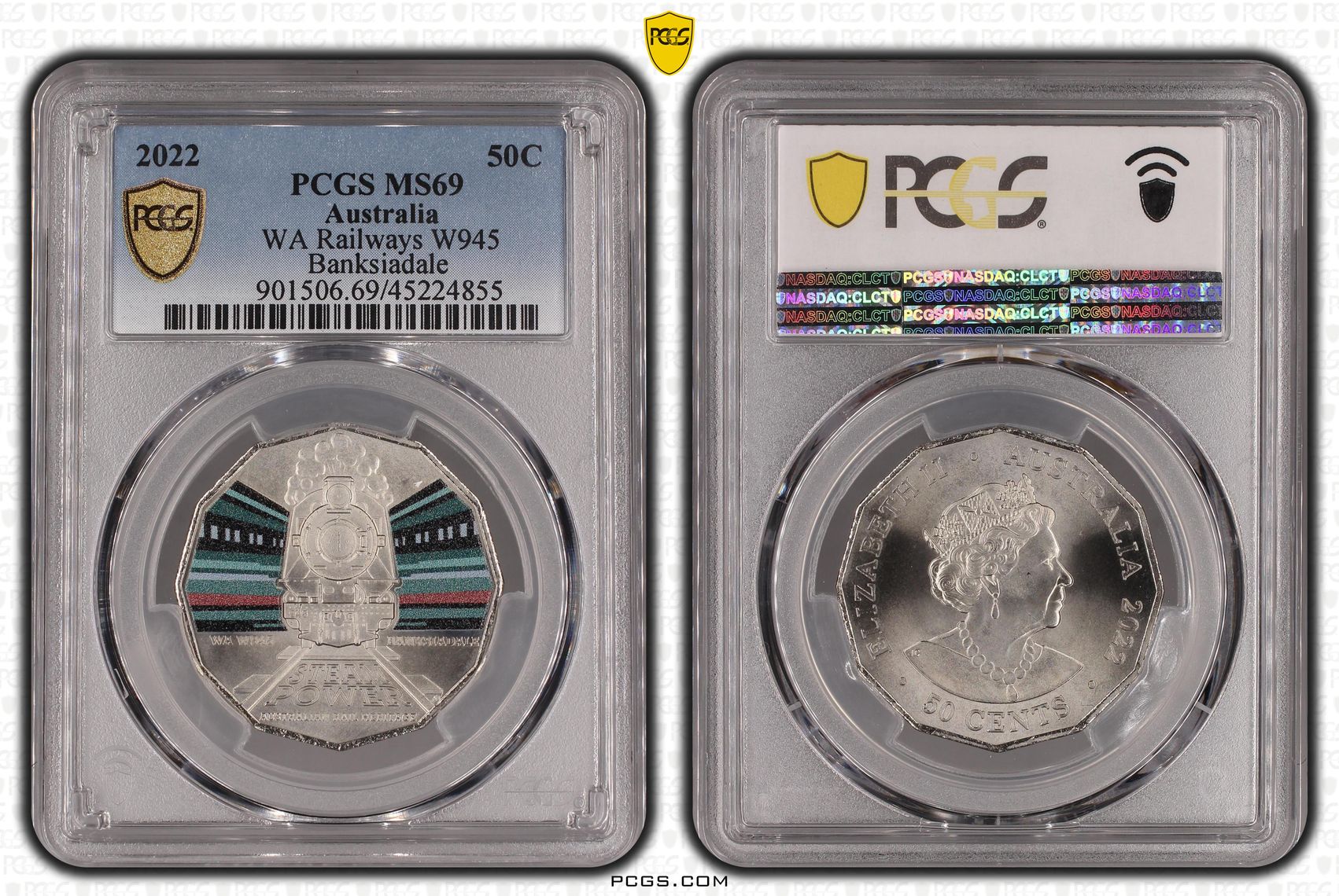 Elizabeth II, WA W945 Banksiadale, Fifty Cent, 2022, PCGS MS69