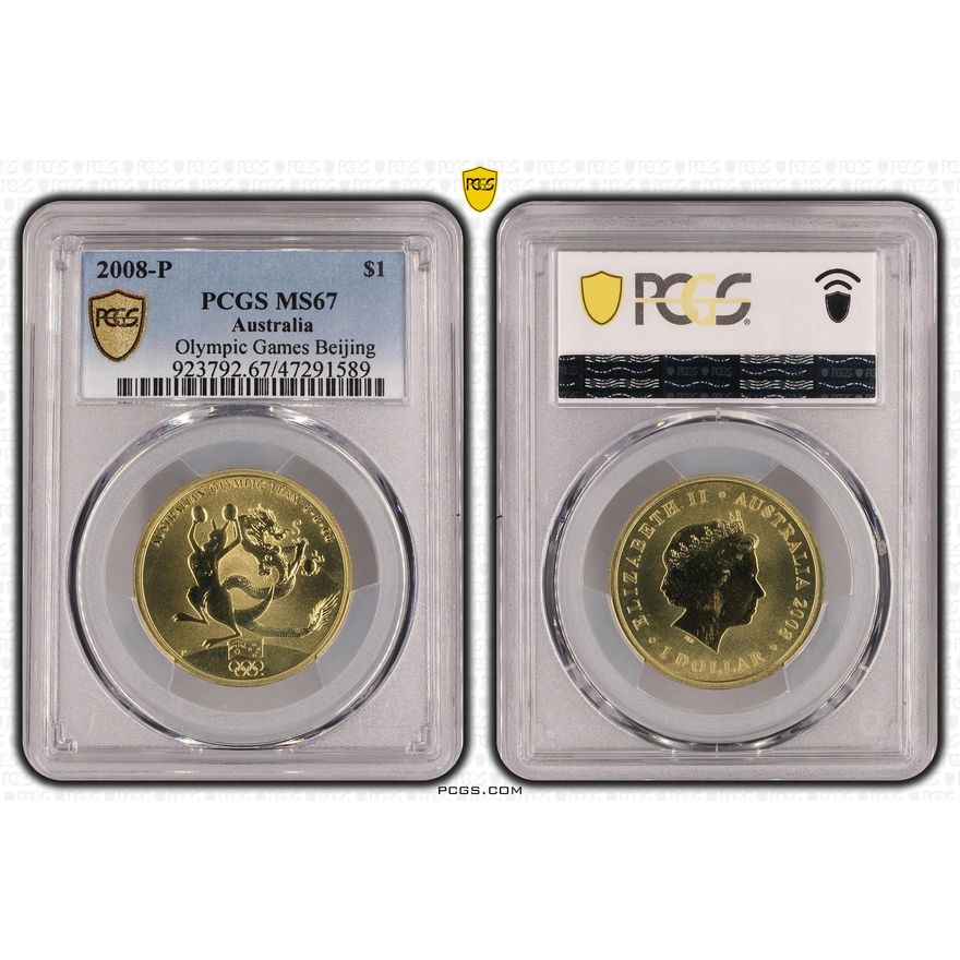 Olympic Games Beijing, One Dollar, 2008-P POP Report 2/1, PCGS MS 67