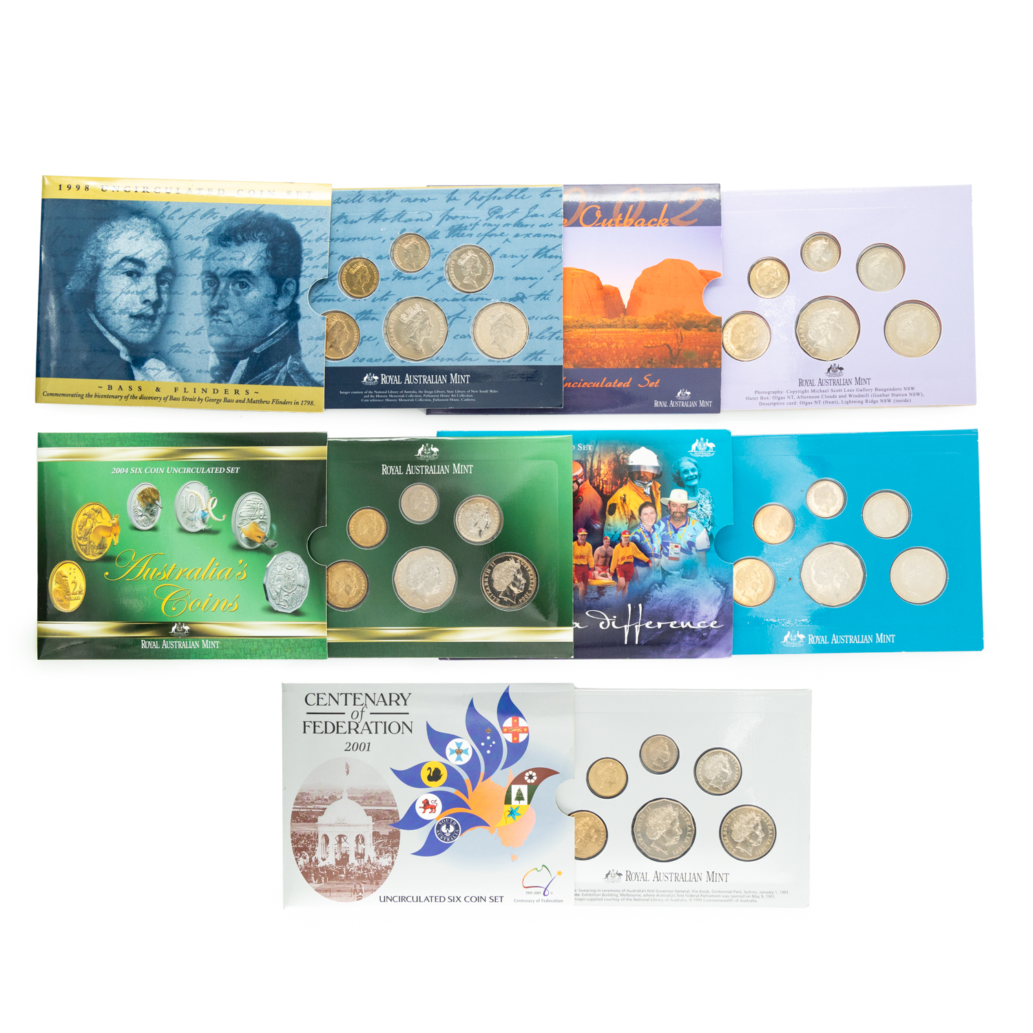 Elizabeth II, RAM, Year Set, 1998 - 2002, UNC