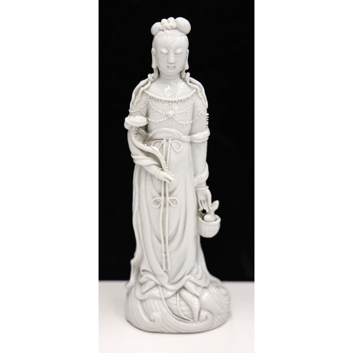 Chinese Blanc de Chine Standing Guanyin