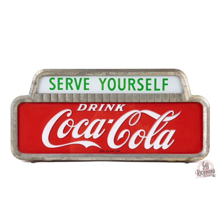 Drink Coca-Cola Serve Yourself Lighted Sign TAC 8.9