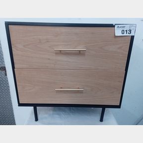 ADANI BEDSIDE TABLE- BLACK AND NATURAL
