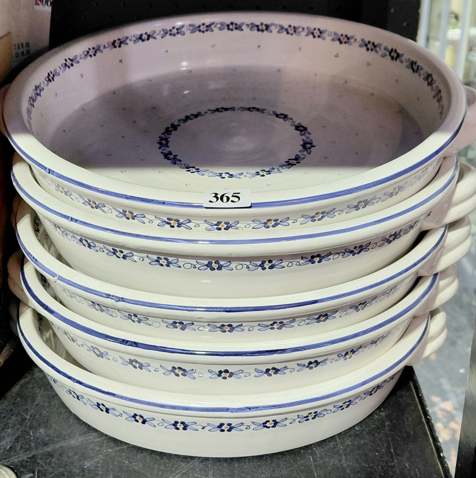 FLORAL CERAMIC SERVING DISHES