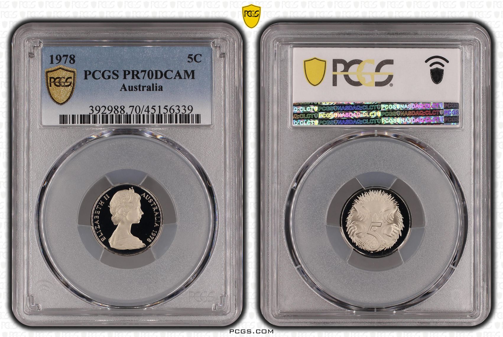 1978 Australia Five Cent, 5c Proof PCGS - PR70DCAM POP 3/0 -339