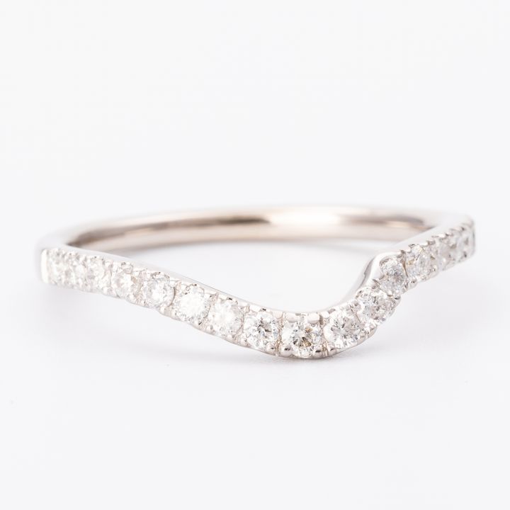 Diamond Chevron Ring 14ct Ring