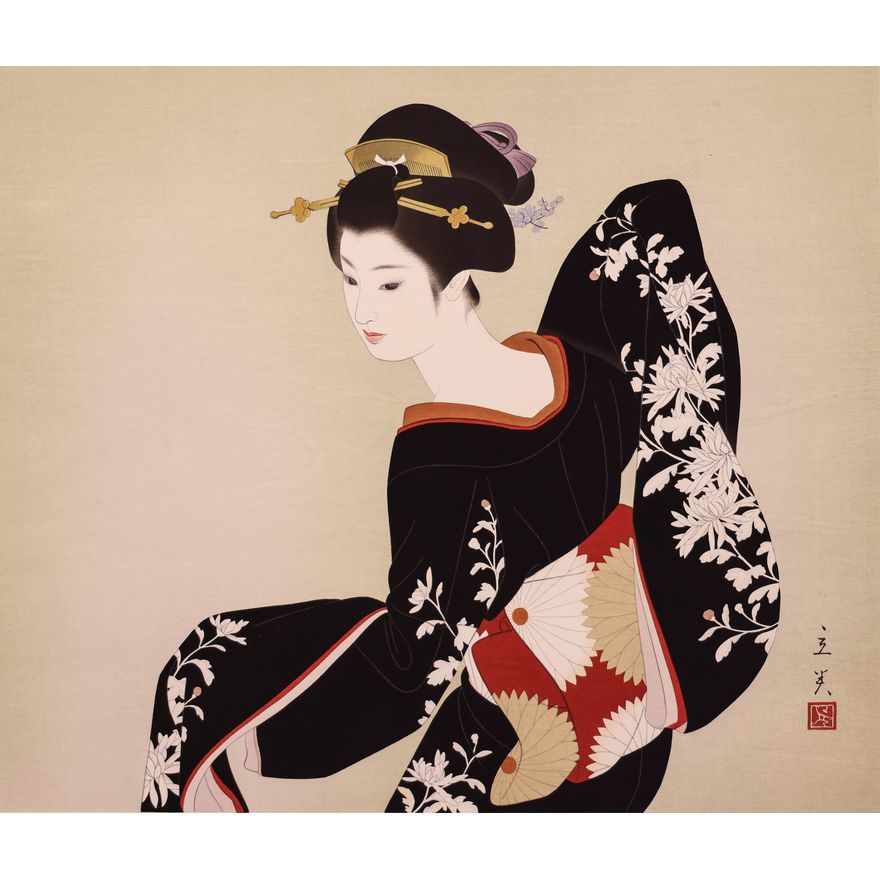 Shimura Tatsumi ''Mai'' (Dance) Woodblock Print