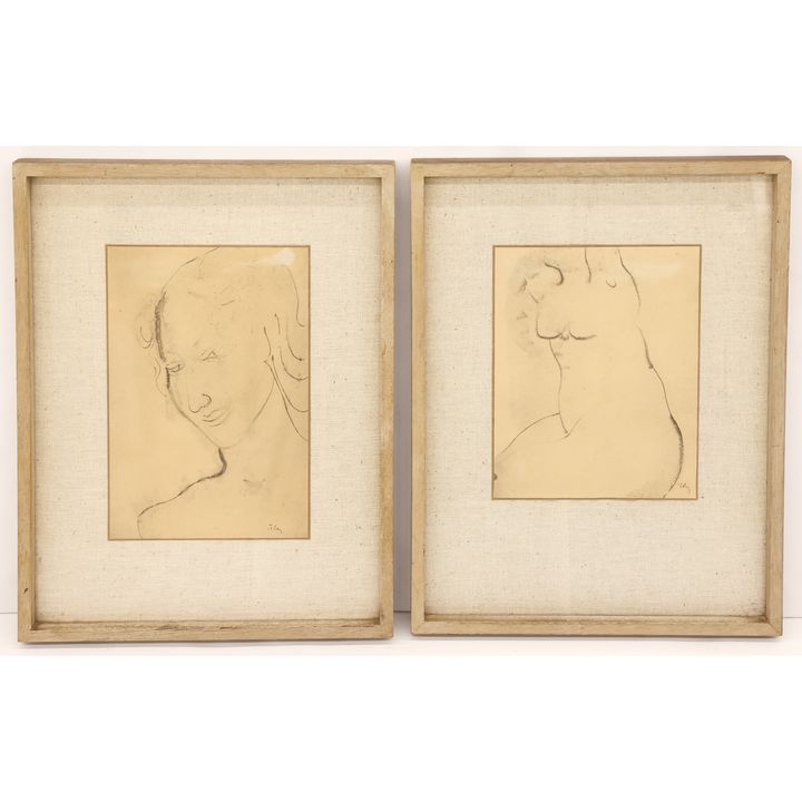 Mark Tobey Two Lithographs of Nudes