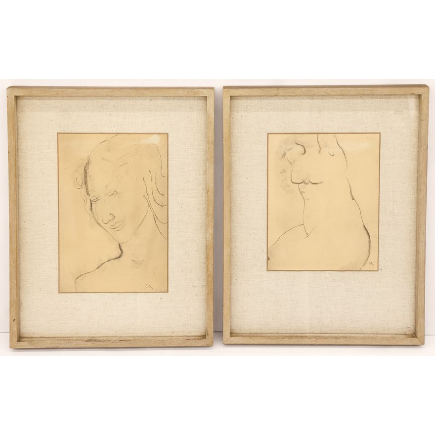 Mark Tobey Two Lithographs of Nudes