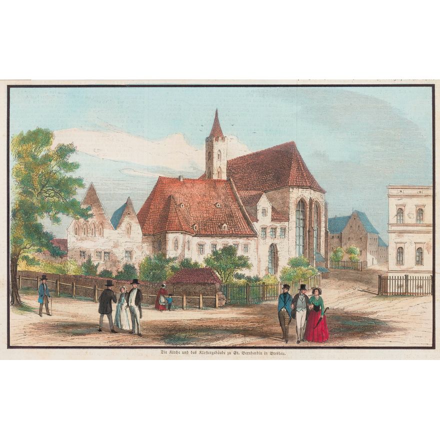 Die Kirche und das Klostergebäude zu St. Bernhardin in Breslau