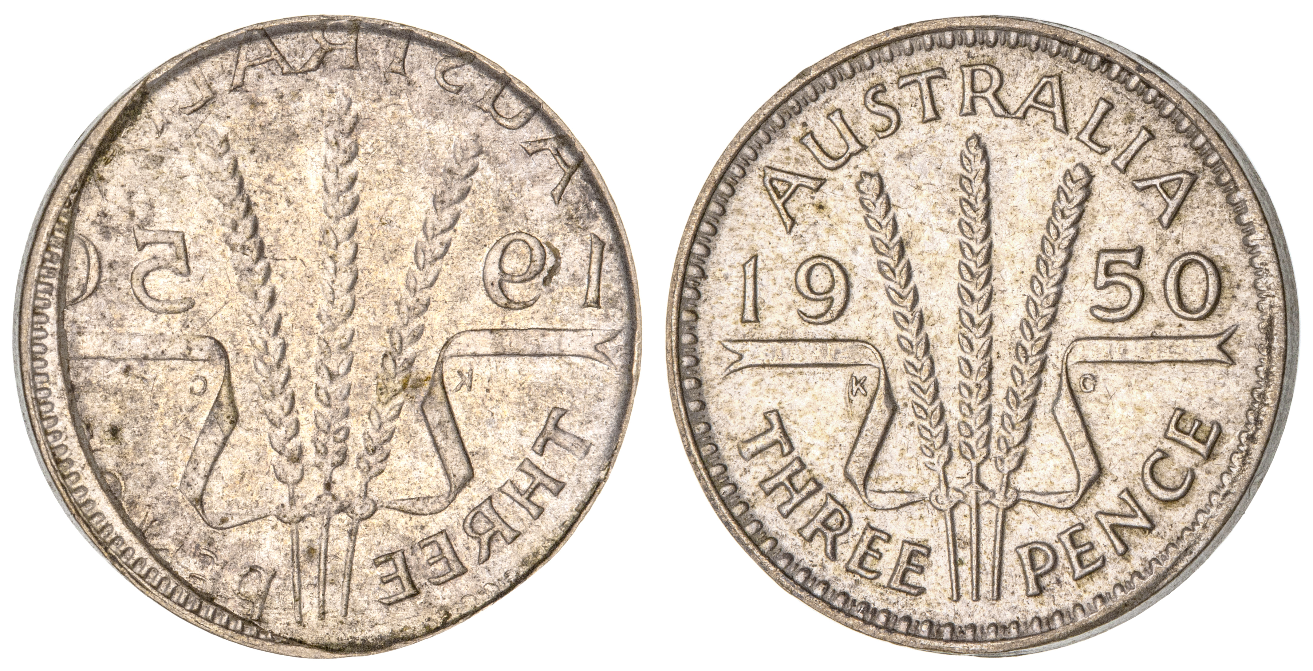 George VI, Threepence, 1950, EF