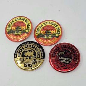 1991, 1993 & 1994 Railroad Days Collectible Pinback Buttons