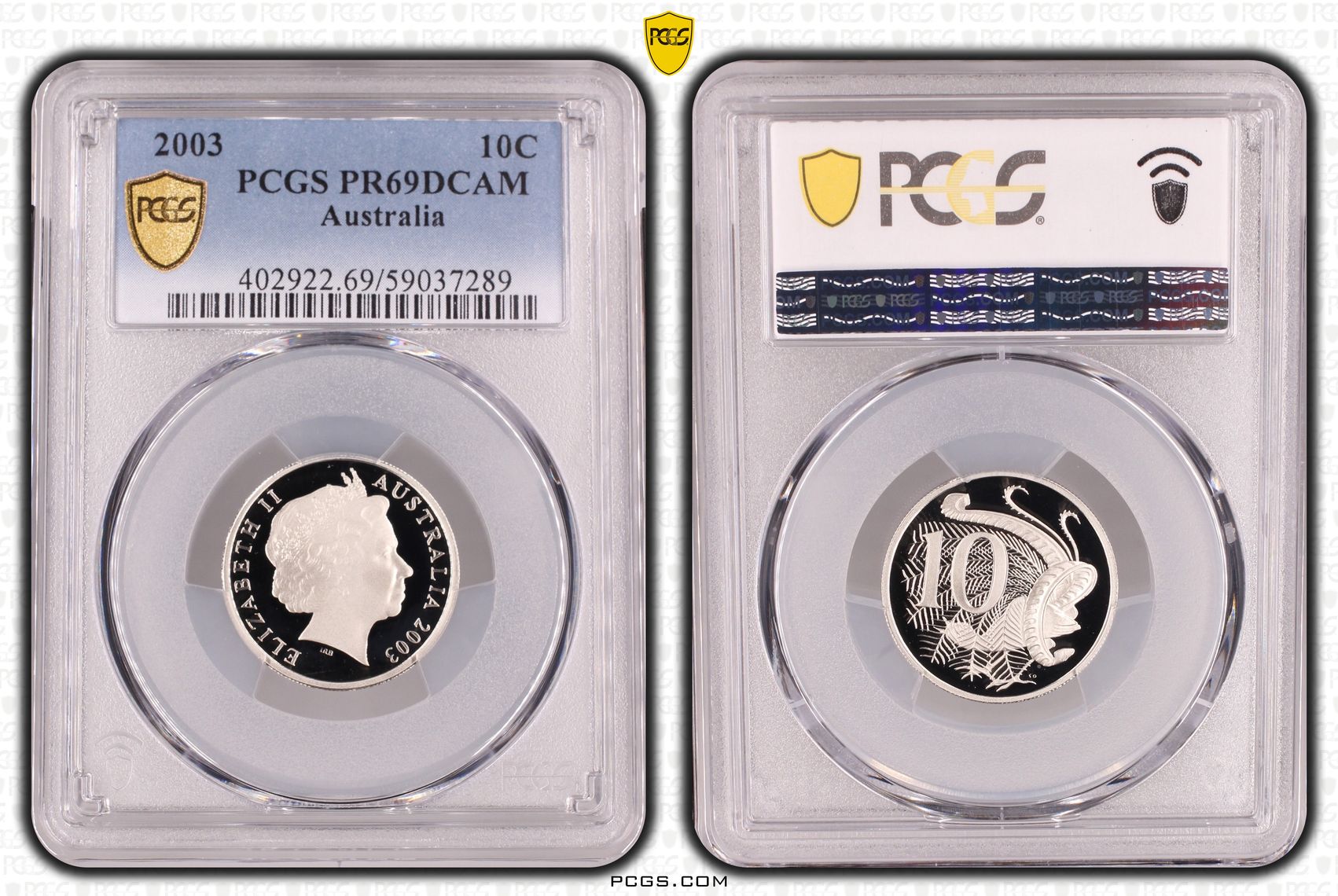Ten Cent, 2003, Pcgs Pr69dcam