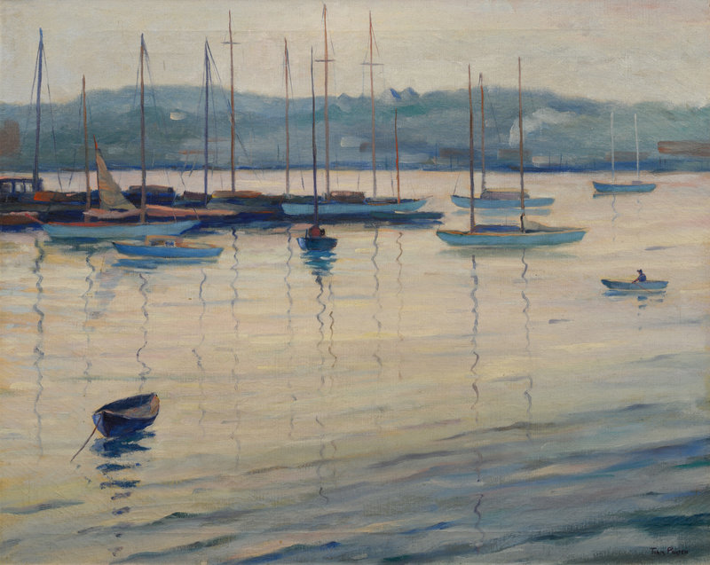 Tunis Ponsen
(American, 1891-1968)
Ships in the Harbor