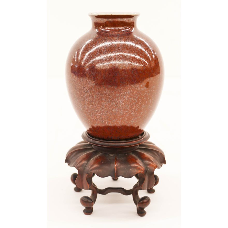 Chinese Qing Imitation Bronze Porcelain Vase