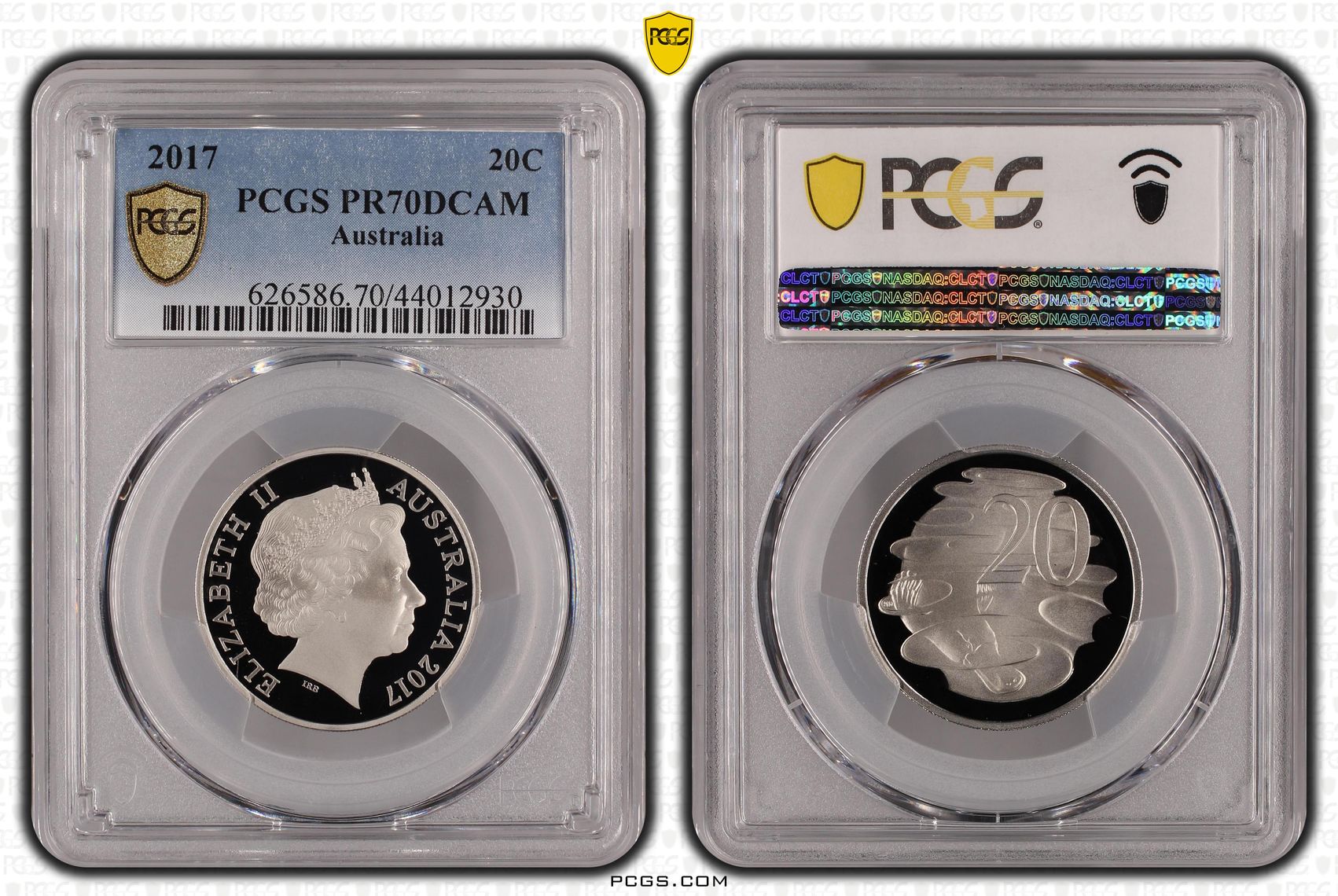 2017 Australia Twenty Cent, 20c PCGS - PR70DCAM POP 66/0 -930