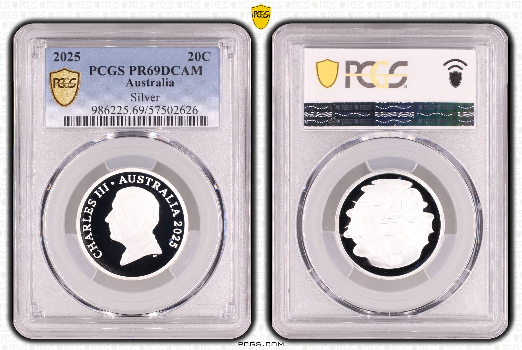 Silver, Twenty Cent, 2025, PR69DCAM