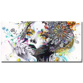 Canvas Art Stretched and Framed (590 x 840) Pink Lady Wall Art |