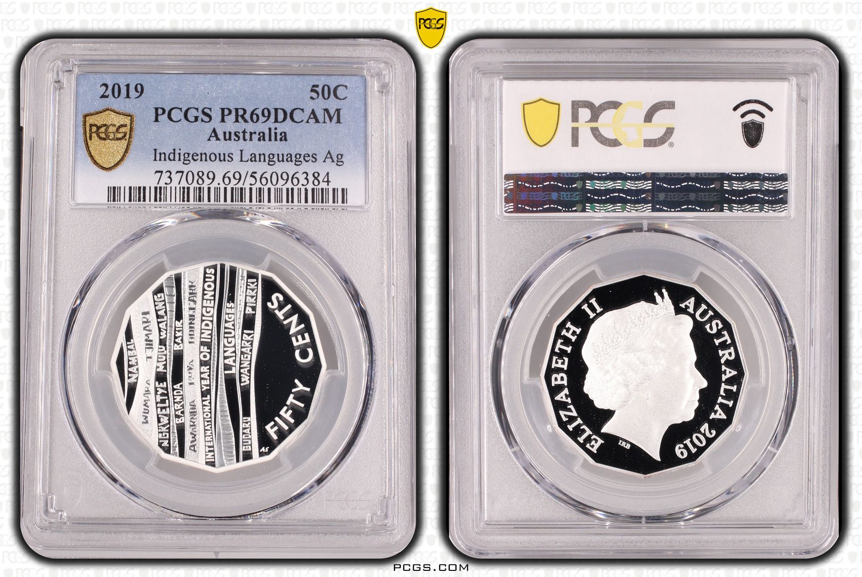 Indigenous Languages Ag, Fifty Cent, 2019, PCGS PR69DCAM