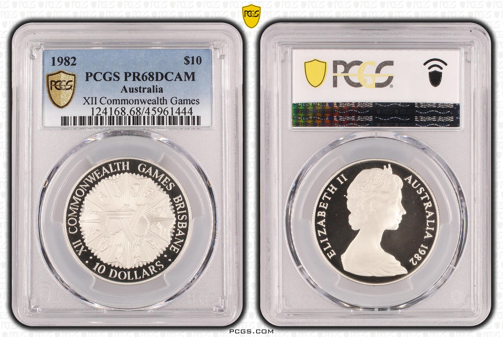 XII Commonwealth Games, One Dollar, 1982, PCGS PR68DCAM
