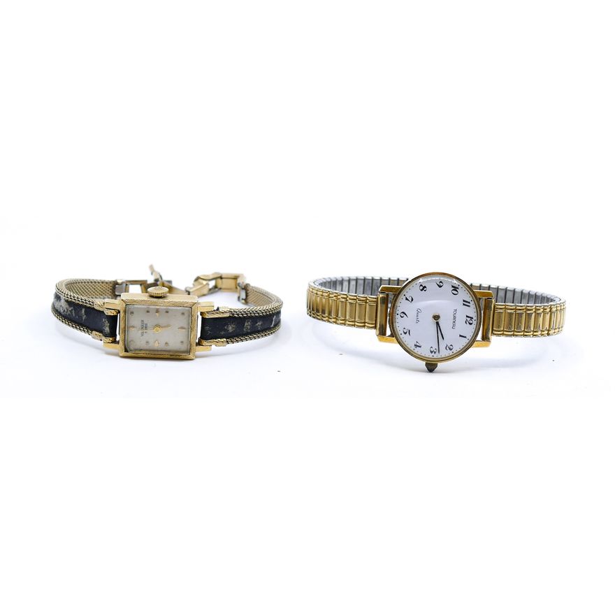 Box 2pc Vintage Women's 14k Wristwatches - Wakmann & Tourneau