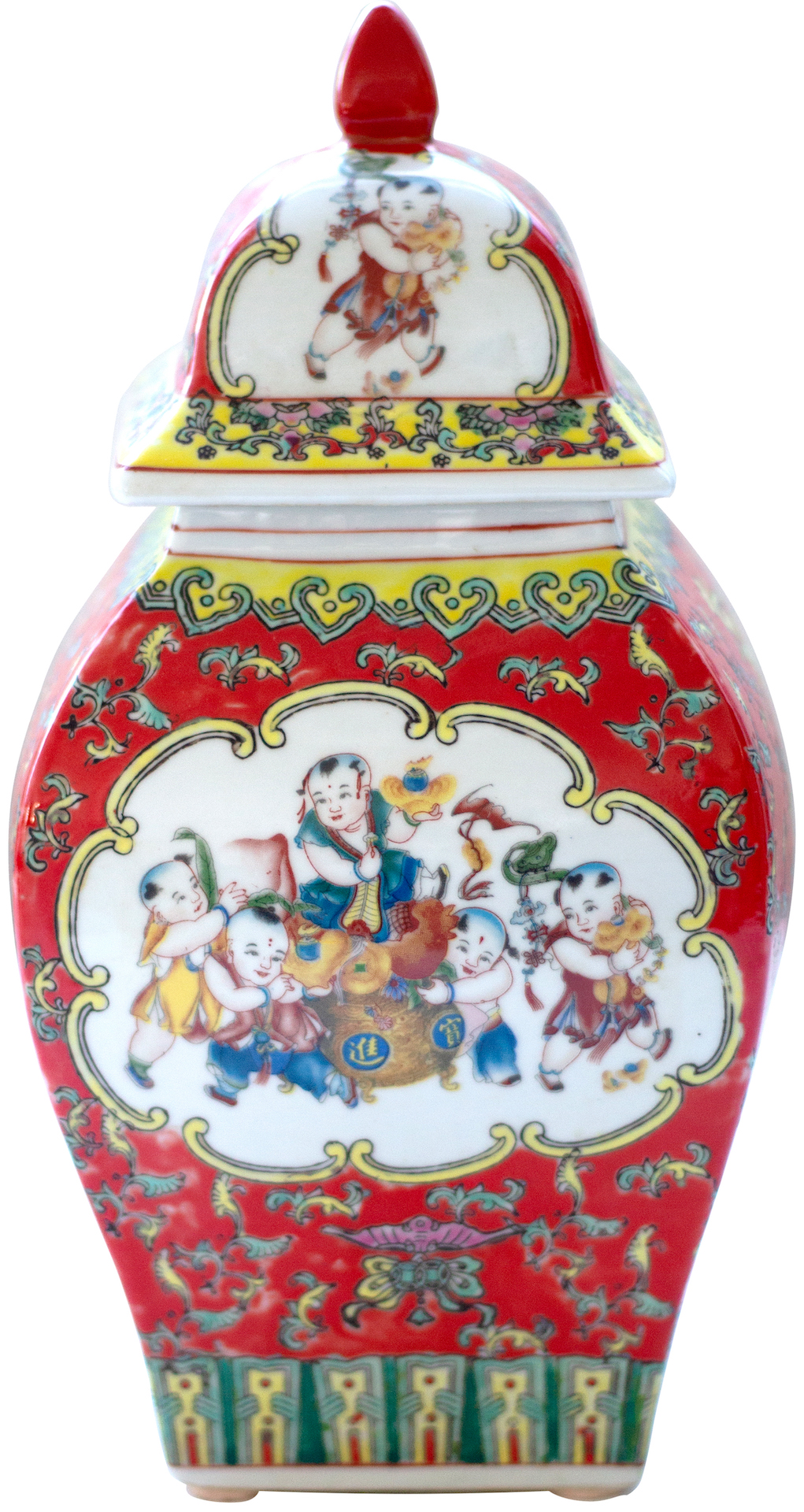 269 · China, Empire, Qing Dynasty, Polychrome Ginger Jar, c.1900, VGC